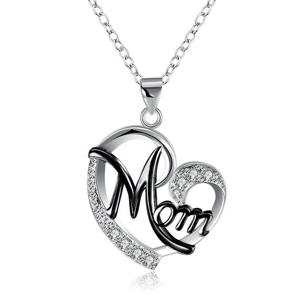 Heart Shaped MOM Pendant Necklace – Kikidees.shop