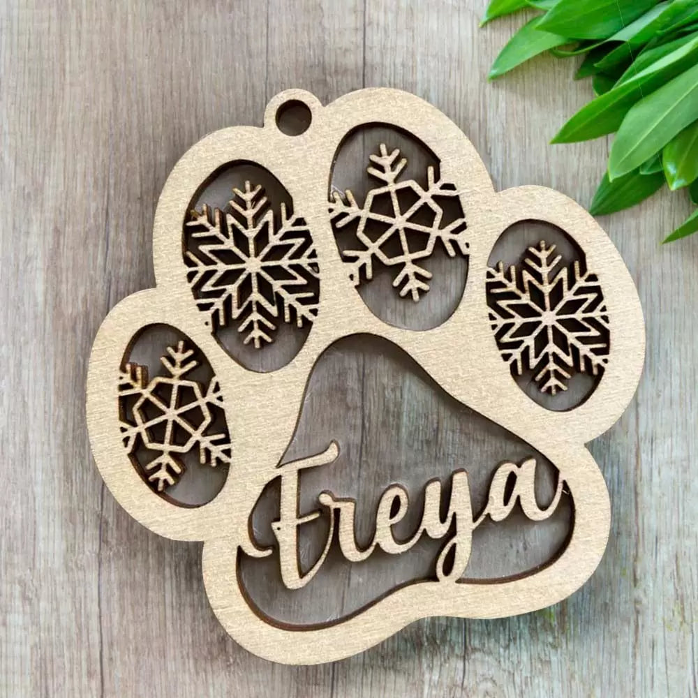 Personalized Wooden Christmas Tree Pet Ornament
