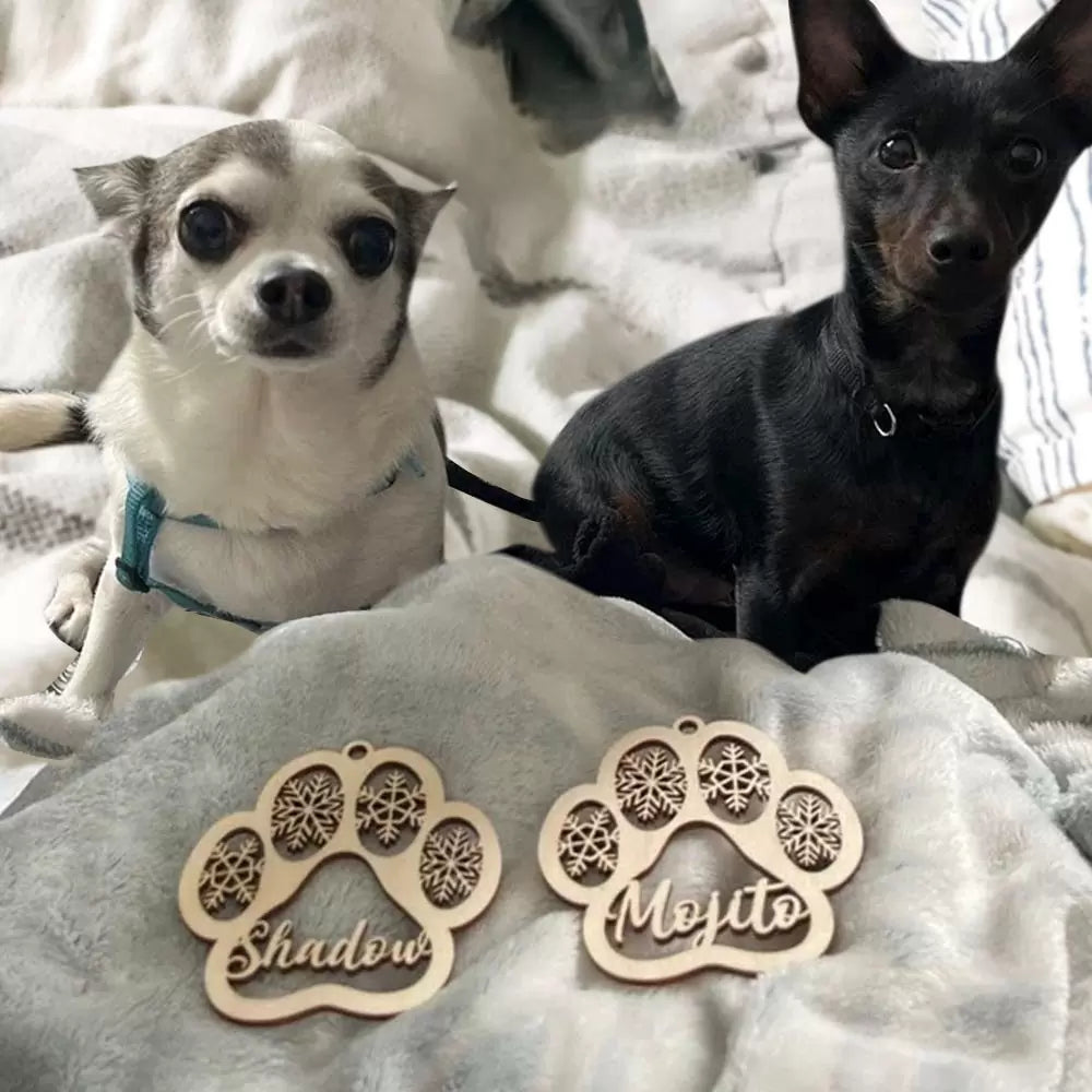 Personalized Wooden Christmas Tree Pet Ornament