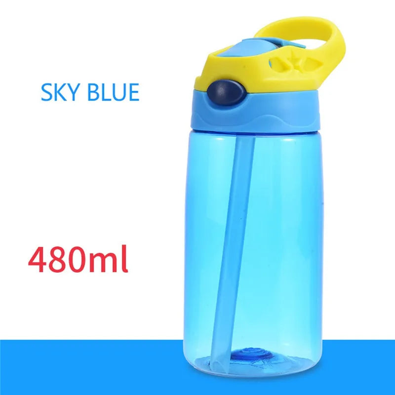 Kids Water Bottle with Straw Lid And Handle