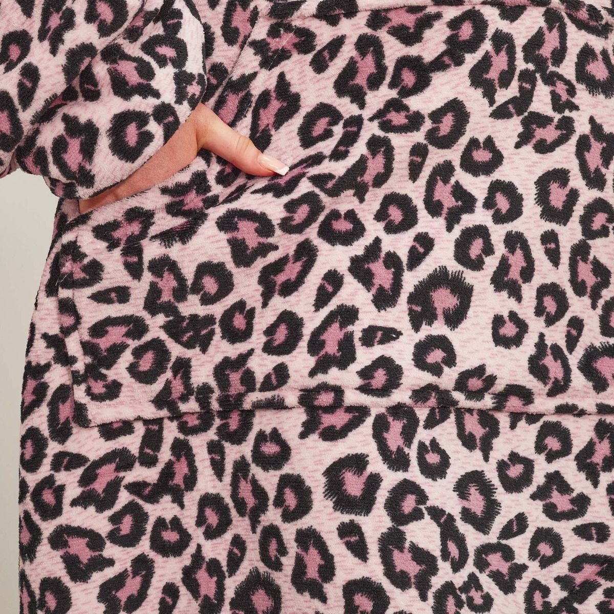 Leopard Print Hoodie Blanket