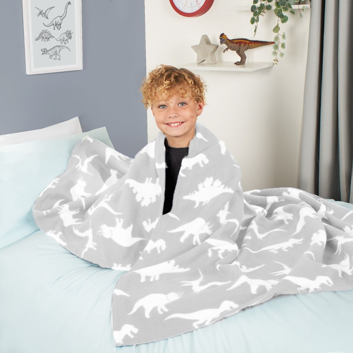 Dino Fleece Throw