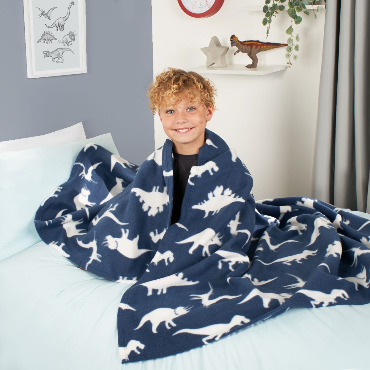 Dino Fleece Throw