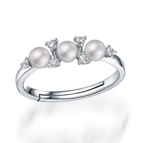 Fashion Pearls Adjustable Ring