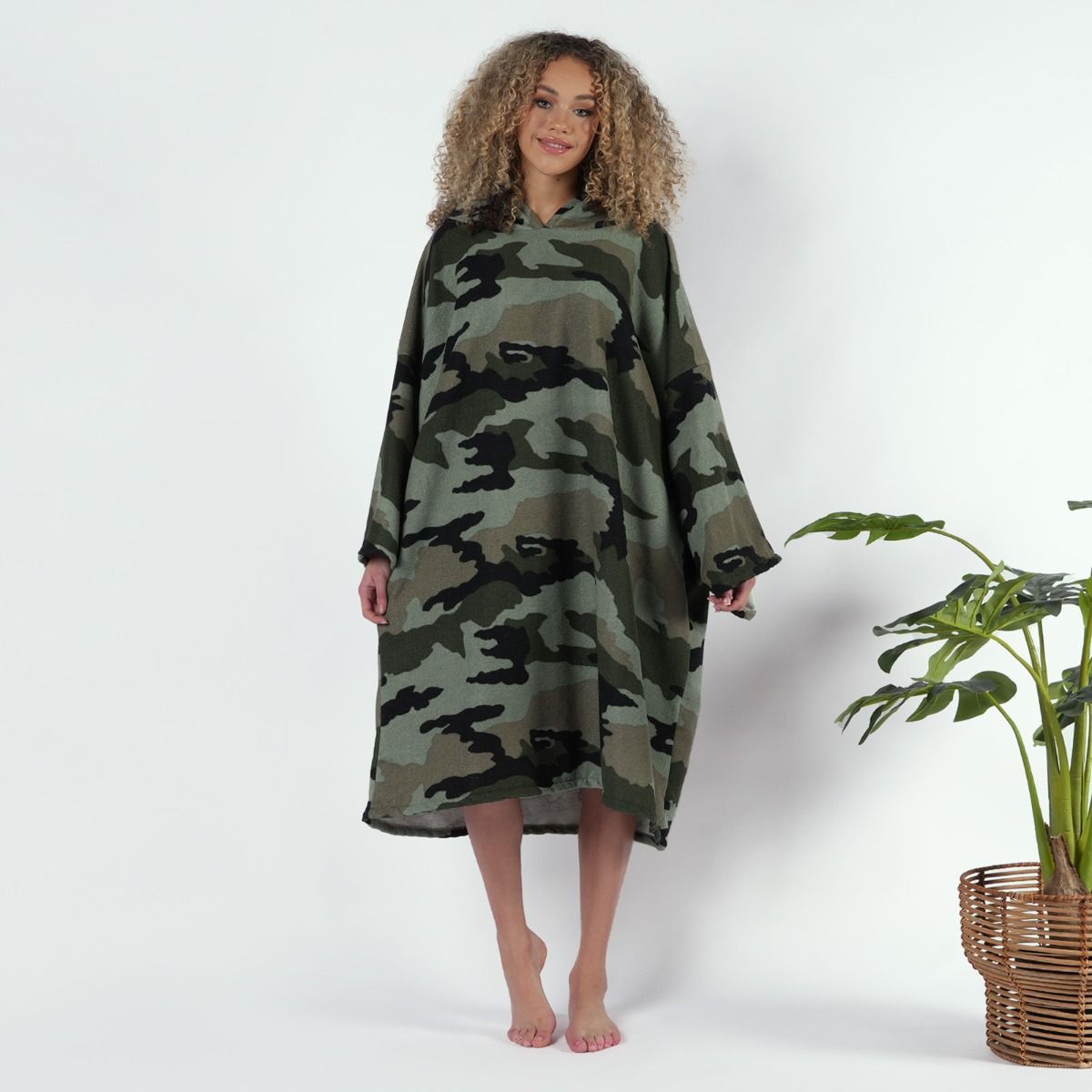 Printed Adults Poncho Oversized Changing Robe