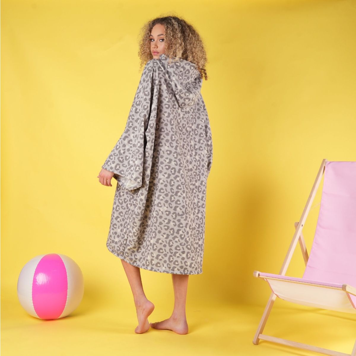 Printed Adults Poncho Oversized Changing Robe