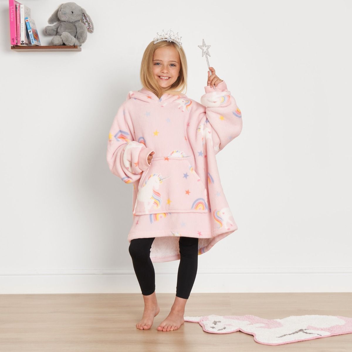 Kids Print Hooded Blanket