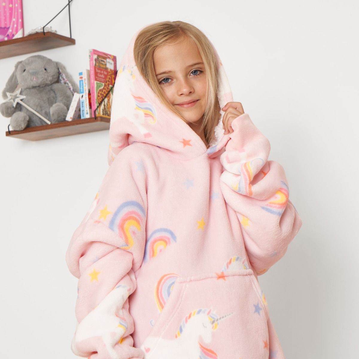 Kids Print Hooded Blanket